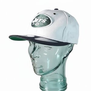 Jets Size M/L New Era Football Baseball Cap Hat NWT Green White NFL New Era Cap